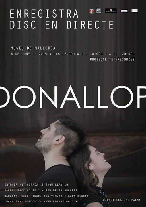 poster Donallop enregistra disc en directe